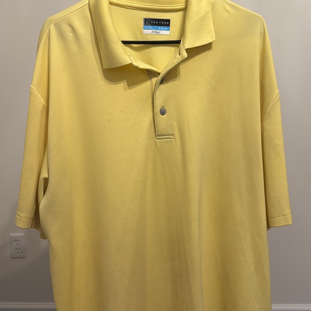 PGA Tour Men's Polo Shirt in Soft Yellow